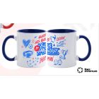 Mug Cécifoot Bleu et blanc